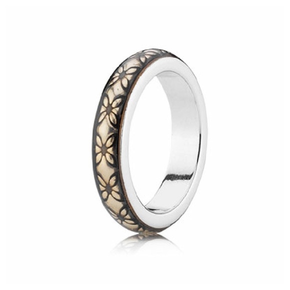 Pandora Jewelry - *DISCONTINUED* Pandora Golden Emanuel Floral Ring